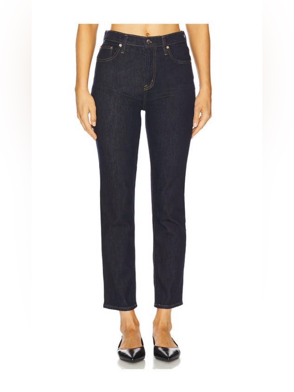 PISTOLA “Bri” High-Rise Slim Straight Women's Jeans - Dark Indigo